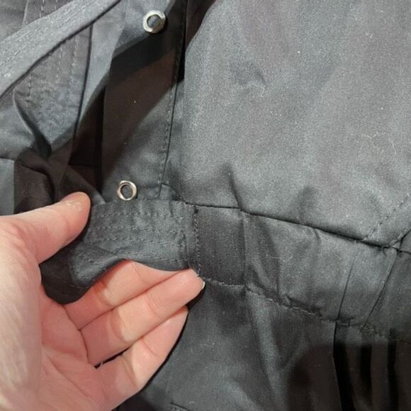 Laundry Women's Midi Shirt Dress Tie Waist Snap Button Pockets Black Size 0 - Picture 6 of 11